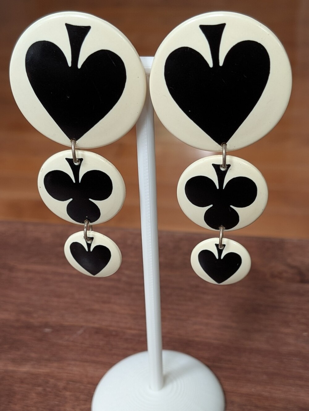 Vintage Made in UK Mod Statement Clip-On Earrings